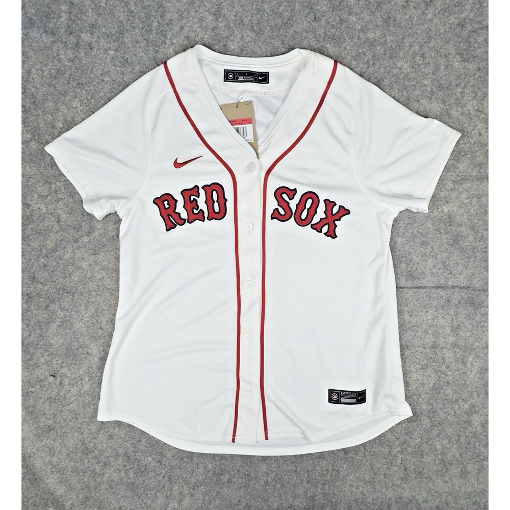 Boston Red Sox #34 Nike Women's White Home Jersey Sz Large $175 MSRP NEW